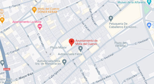 mapa Registro Civil y Juzgado de Paz de Mota del Cuervo, Cuenca