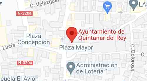 mapa Registro Civil Juzgado de Paz Quintanar del Rey Cuenca